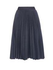 MSGM - Pleated Denim Midi Skirt