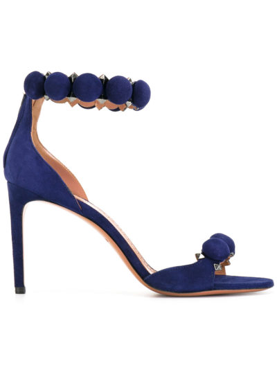 Alaia - Studded Suede Sandals - Blue
