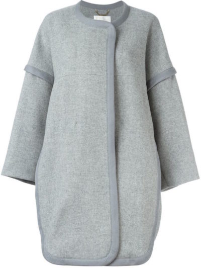 Chloe - Wool Cocoon Coat, Gray
