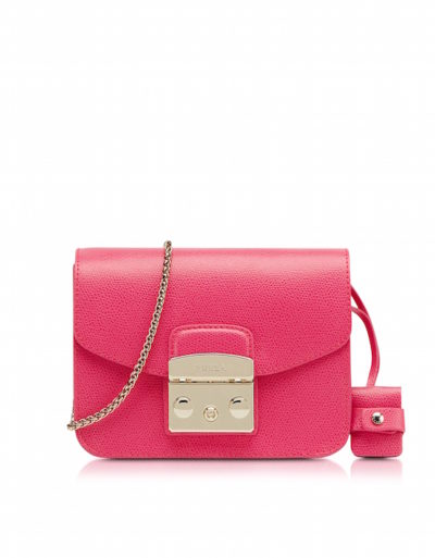 Furla - Metropolis Leather Mini Crossbody Bag, Pink