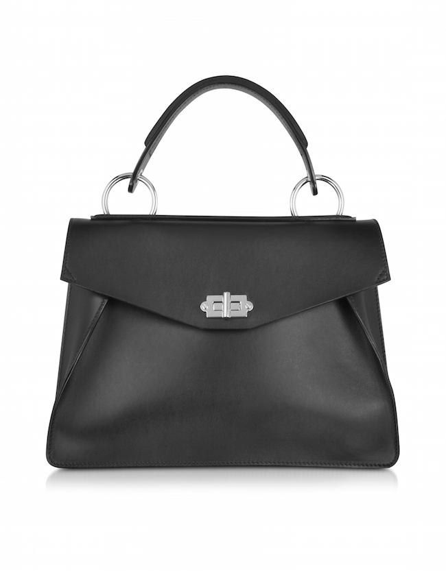 Proenza Schouler - Medium Hava Smooth Leather Top Handle Bag, Black ...