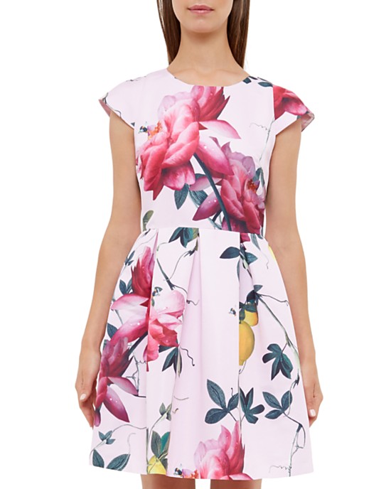 Ted Baker - Tillea Citrus Bloom Pleated Dress | ABOUT ICONS