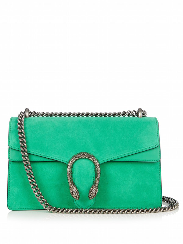 Gucci - Dionysus Small Suede Shoulder Bag, Green | ABOUT ICONS