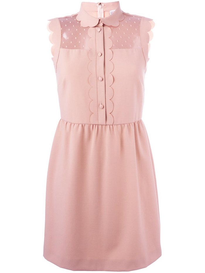RED Valentino - Sleeveless Scalloped Trim Dress | ABOUT ICONS