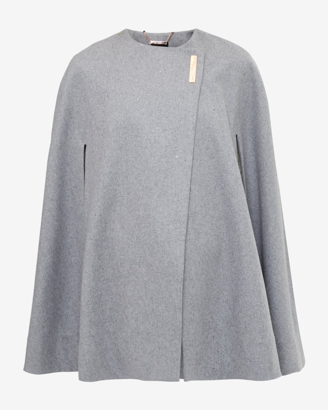 Ted Baker - Dazila Studded cape - Gray | ABOUT ICONS