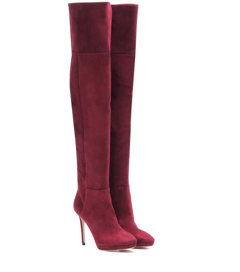 Jimmy Choo - Hayley 100 Over-the-Knee Suede Boots | ABOUT ICONS