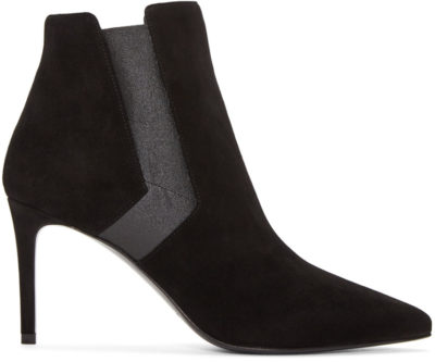 Saint Laurent - Suede Paris Boots - Black