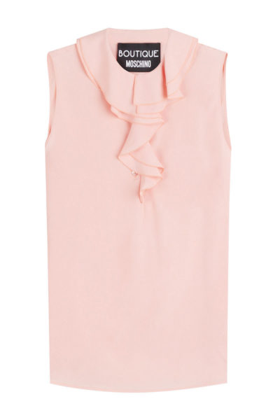 Boutique Moschino - Shell with Ruffled Collar - Pink
