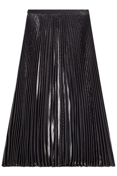 Diane Von Furstenberg - Pleated Skirt with Metallic Thread
