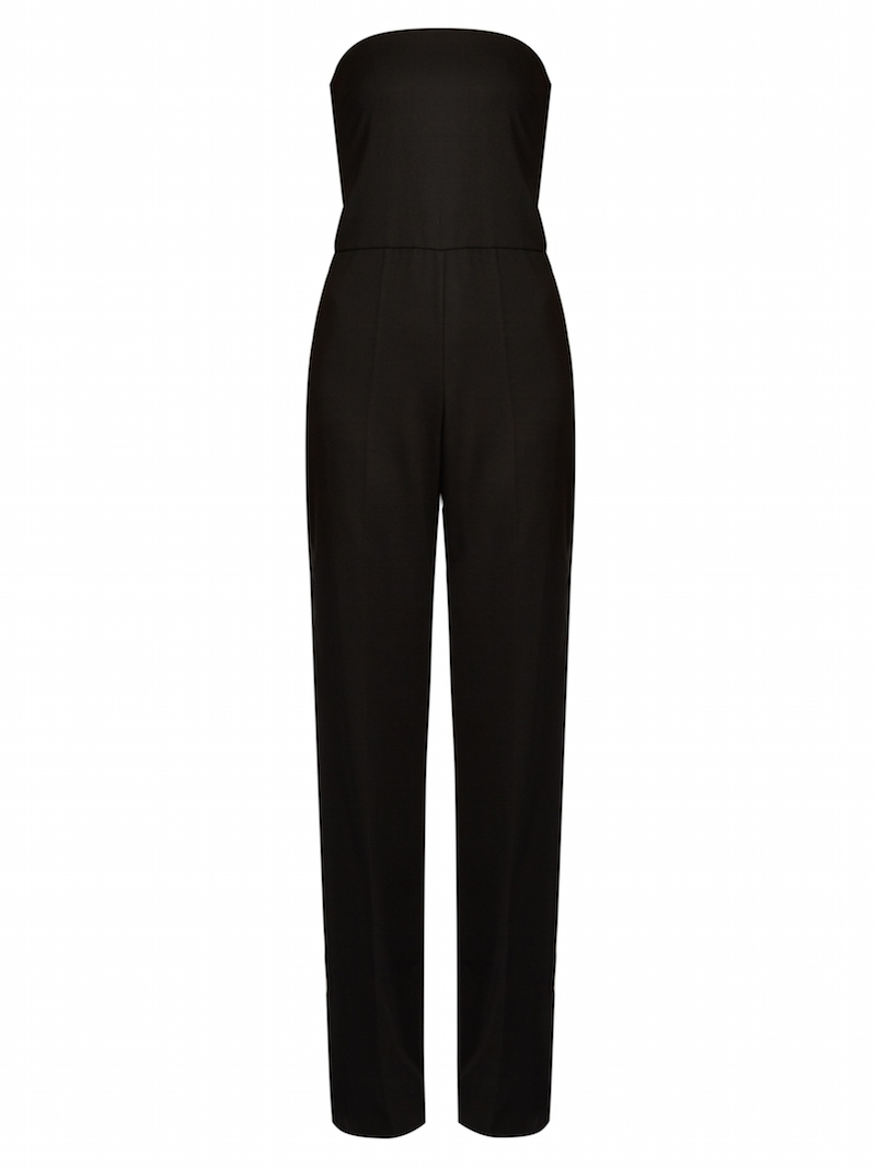 Stella McCartney - Malorie Strapless Wide-Leg Wool Jumpsuit | ABOUT ICONS