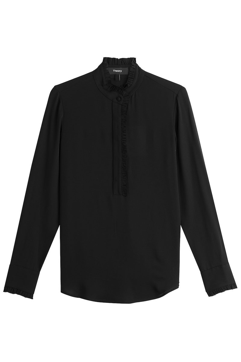 Theory - Silk Blouse - Black | ABOUT ICONS