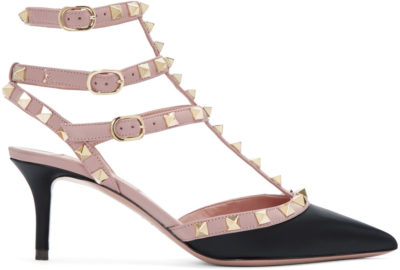 Valentino - Taupe Rockstud Cage Heels