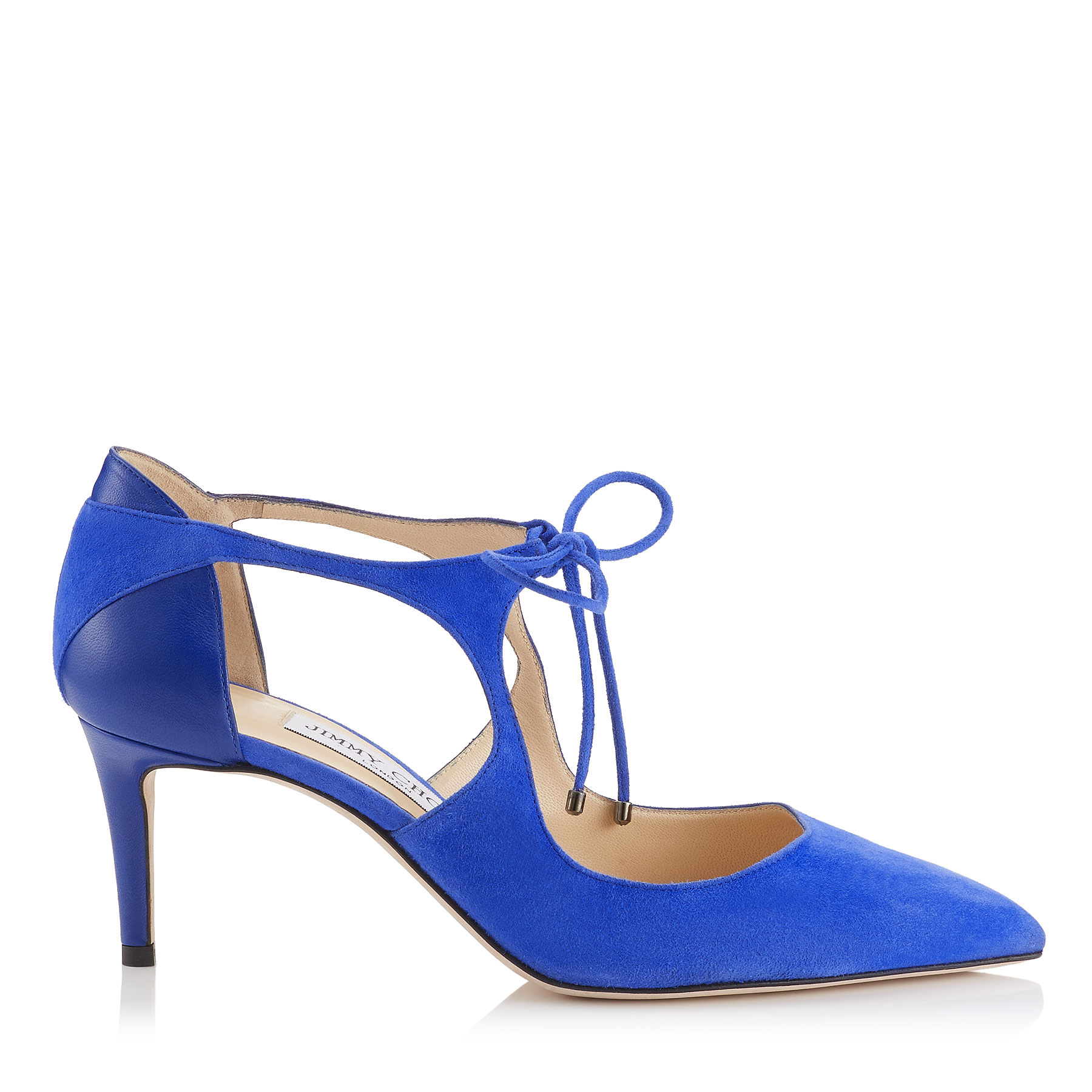 Jimmy Choo - VANESSA 65 Cobalt Suede and Nappa Pointy Toe Pumps | ABOUT ...