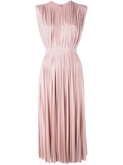 Valentino - Pleated Midi Dress - Pink