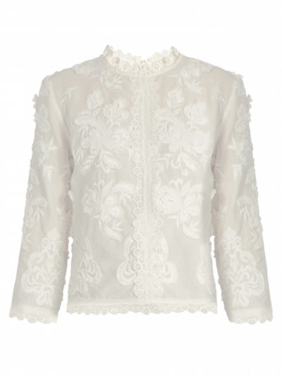 Vanessa Bruno - Fabago Embroidered Cotton-Voile Top - Ivory