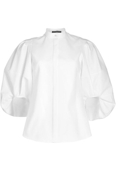 Alexander McQueen - White Shirt with Balloon Sleeves