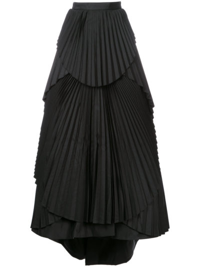 Eavis & Brown - Maxi Pleated Skirt - Black