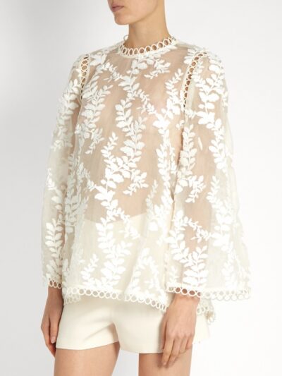 Zimmermann - Winsome Fil Coupe Silk-Organza Blouse 2