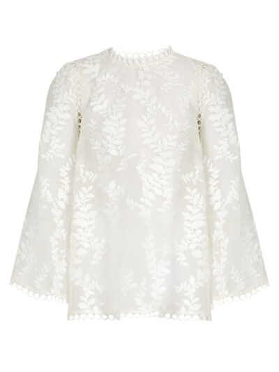 Zimmermann - Winsome Fil Coupé Silk-Organza Blouse
