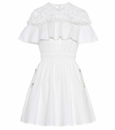 Self-Portrait - Hudson Cotton Mini Dress