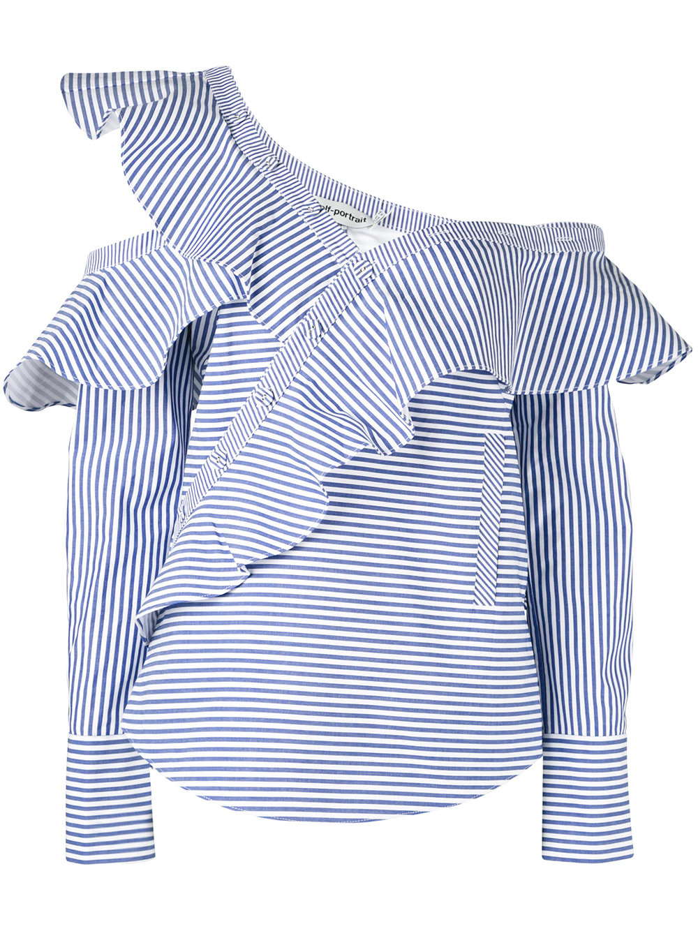 Self-Portrait - Striped Frill Blouse | ABOUT ICONS