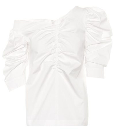 Isa Arfen - One-Shoulder Cotton Top - White