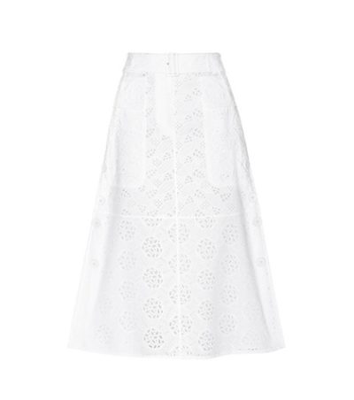 Valentino - Cotton-Blend Broderie Anglaise Skirt