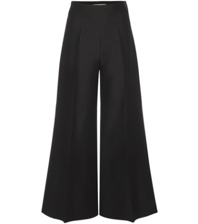 Valentino - High-Waisted Wool-Blend Trousers