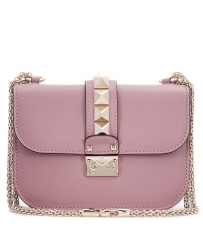 Valentino - Lock Medium Leather Shoulder Bag - Pink