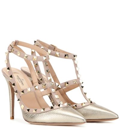 Valentino - Rockstud Metallic Leather Pumps | ABOUT ICONS
