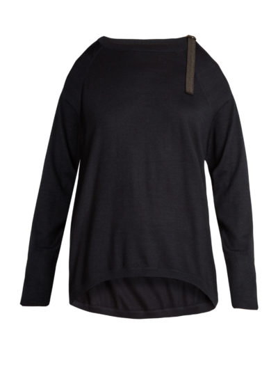 Brunello Cucinelli - Cut-Out Shoulder Cashmere-Blend Sweater