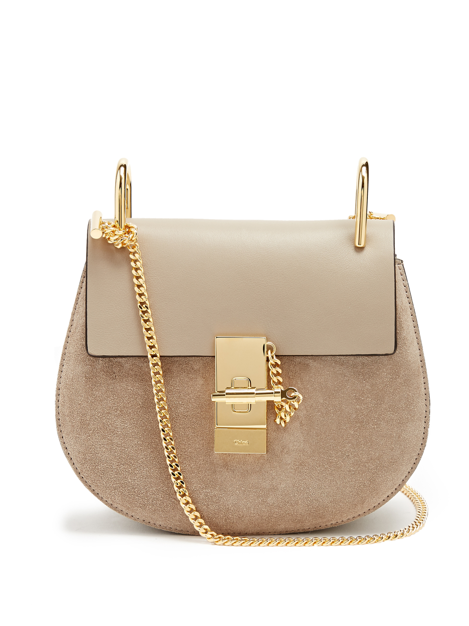 Chloé - Drew Mini Leather And Suede Cross-Body Bag | ABOUT ICONS