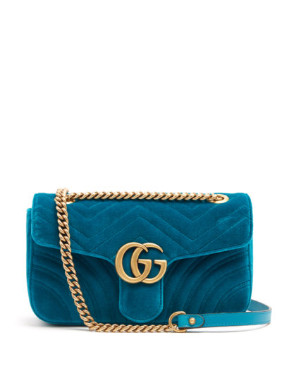 Gucci - Gg Marmont Small Quilted-Velvet Cross-Body Bag