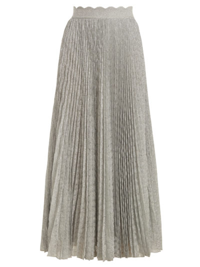 Missoni - Pleated Geometric-Knit Midi Skirt