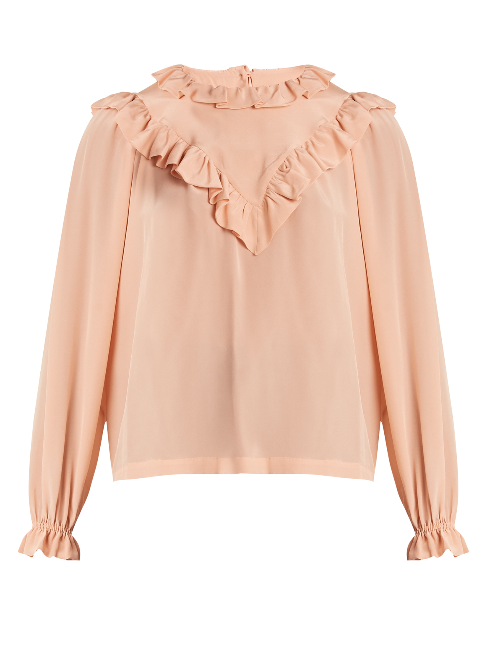Preen By Thornton Bregazzi - Dale Ruffle-Trimmed Silk Blouse | ABOUT ICONS