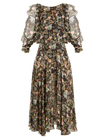 Preen By Thornton Bregazzi - Emiliana Floral-Print Silk-Georgette Dress