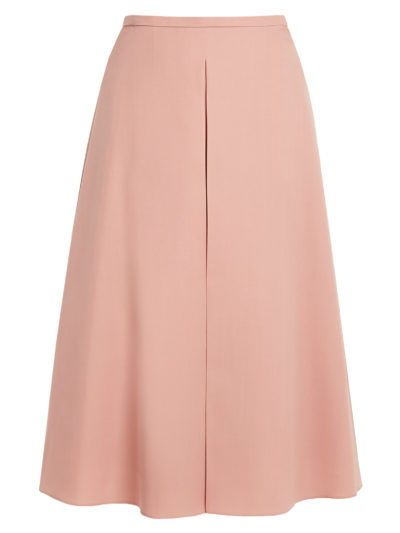 Rochas - Inverted-Pleat A-Line Wool Skirt