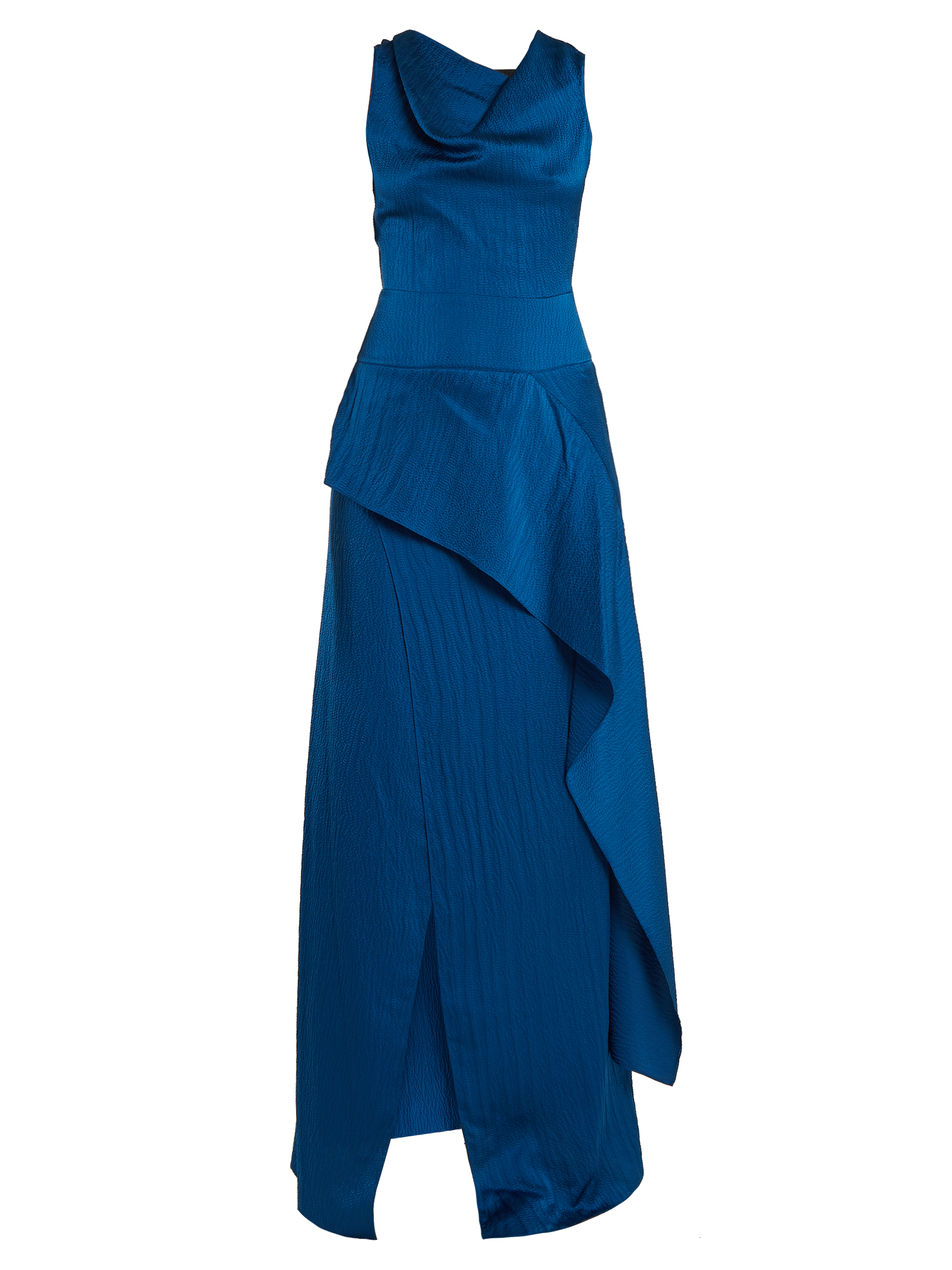 Roland Mouret - Alford Hammered Silk-Satin Cowl-Neck Gown | ABOUT ICONS