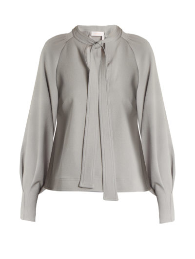 See By Chloé - Tie-Neck Crepe Blouse
