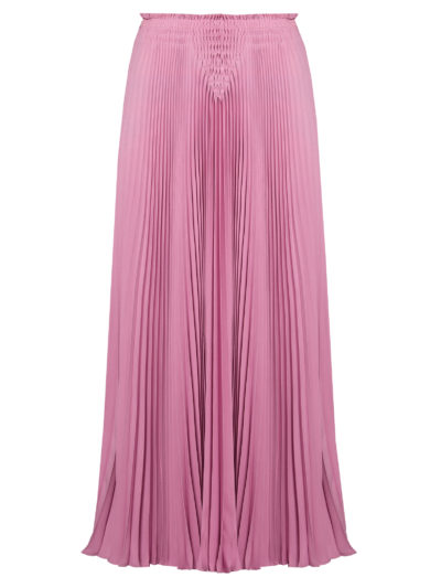 Valentino - High-Rise Pleated Silk-Crepe Midi Skirt
