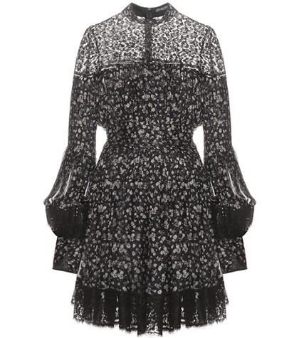 Alexander McQueen - Printed Silk Dress - Black | ABOUT ICONS