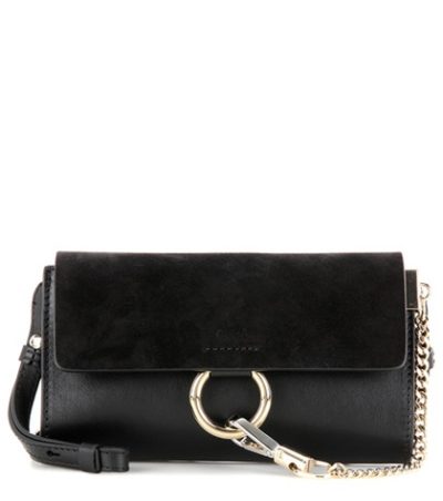 Chloé - Faye Mini Leather Wallet Bag - Black