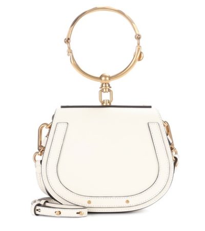 Chloé - Small Nile Leather Bracelet Crossbody Bag - White