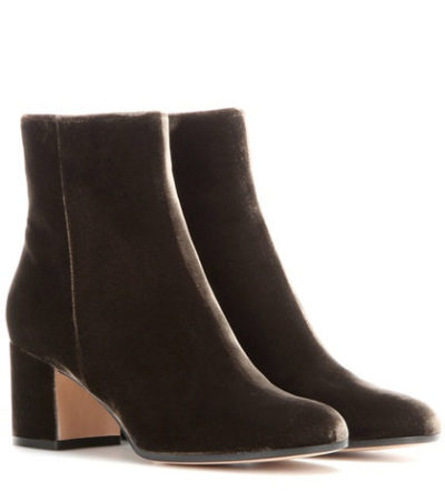 Gianvito Rossi - Margaux Mid Velvet Ankle Boots - Green
