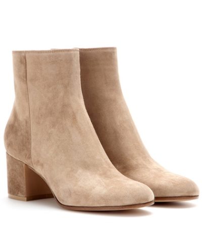 Gianvito Rossi - Suede Ankle Boots - Neutrals