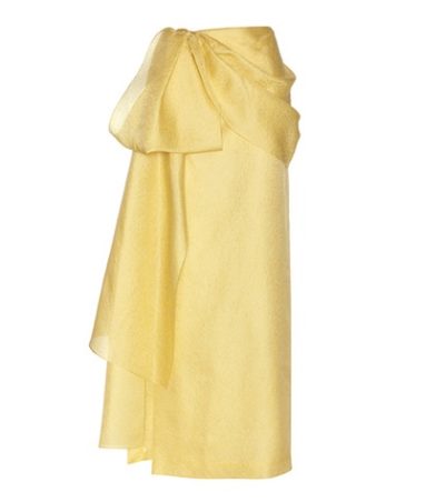 Rosie Assoulin - Hustle & Bustle Jacquard Silk And Cotton-Blend Maxi Skirt - Yellow