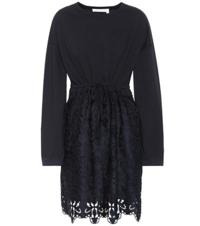 See by Chloé - Cotton Lace Minidress - Blue