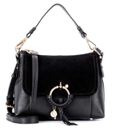 See by Chloé - Joan Small Leather And Suede Crossbody Bag - Black