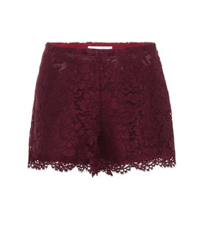 Valentino - Lace Shorts - Red