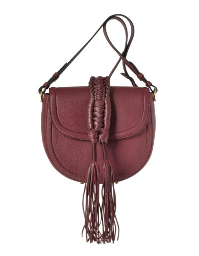 Altuzarra - Ghianda Knot Garnet Red Leather Saddle Bag